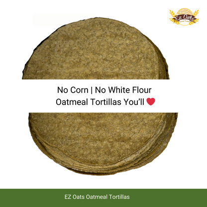 Cilantro & Jalapeño Oatmeal Tortillas | 4 Packs of 8 Tortillas (32 Tortillas)